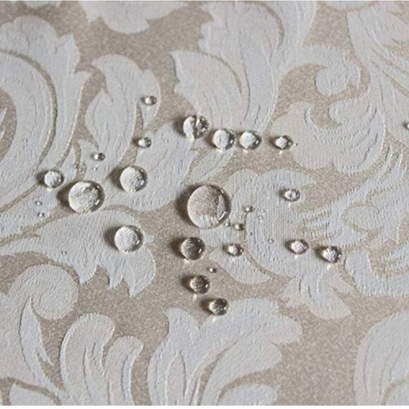 Damask Jacquard Cloth Dinner Napkins Set 4 Beige Cream Fabric Home Table Linen - Picture 5 of 10